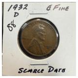 1932-D WHEAT PENNY CENT SCARCE DATE