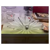 LARGE VINTAGE DAUM STYLE GLASS CENTERPIECE BOWL