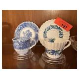 2PC VTG SPODE CCINA CUPS & SAUCERS