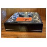 VINTAGE EXECUTIVE ASHTRAY W LEATHER BASE
