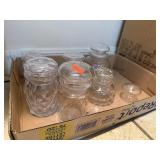 LOT OF VINTAGE PICKLE JARS SOME AS IS