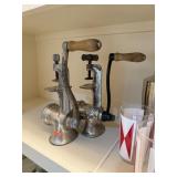 2PC  VINTAGE MEAT GRINDERS / FOOD PROCESSORS