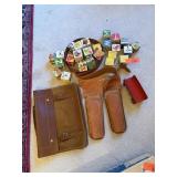 MIXED VINTAGE TOYS BLOCKS GUN BELT MORE