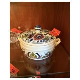 DELFT POTTERY LIDDED BOWL