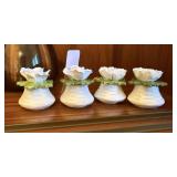 4PC AYNSLEY SALT PEPPER SHAKERS