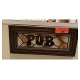 STAINED GLASS PUB SIGN