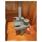 SLATE HAND MADE SCULPTURE OIL PLATFORM RIG