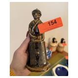 ANTIQUE GLAZED POTTERY FIGURE OF A KNIGHT