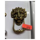LIONS HEAD BRASS DOOR KNOCKER