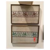 2PC FRAMED TEXTILES