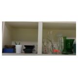 LARGE LOT OF MIXED VASES / GLASS ETC
