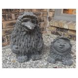 PAIR OF NORWEGIAN STONE TROLLS SIGNED JBE 1983