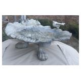 ENGLISH LEAD? CAST METAL FOOTED BIRDBATH BIRD BATH