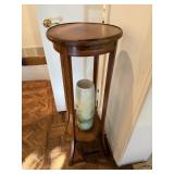 ANTIQUE WOOD 2 TIER PLANTER STAND