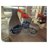 3PC PEANUTS & SALTED STICKS PORSGRUND POTTERY