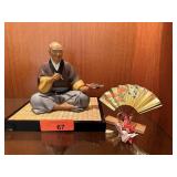 JAPANESE HAKATA DOLL PORCELAIN SCULPTURE MORE
