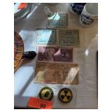 WWII  MILITARY CURRRENCY CHINA / CHALLENGE COINS+