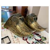 PAIR OF BRONZE SPANISH CONQUISTADOR STIRRUPS