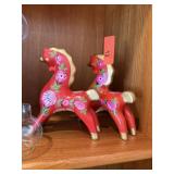 PAIR OF RUSSIAN KHOKHLOMA DALA HORSES