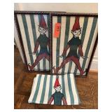 3PC 4 LEPRECHAUNS TOWELS 2 FRAMED