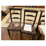 2PC WESTMINSTER ABBEY ANTIQUE CHAIRS W LETTER