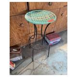 VINTAGE MID CENTURY STOOL NEEDS CANE RREPAIRED