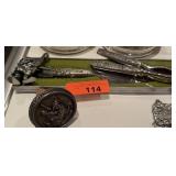 LOT OF NICE PEWTER BARWARE NUTCRACKER STOPPER