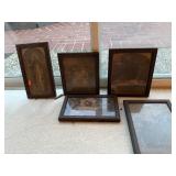 5PC ANTIQUE RELIGIOUS WALL HANGINGS NOTE