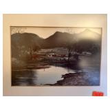 PETER HURD LITHOGRAPH RIVER AT DUSK