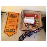 LOT VINTAGE PEANUTS ITEMS MORE AGAINST THIS WALL