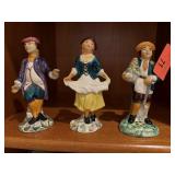3PC ANTIQUE STAFFORDSHIRE SCULPTURES