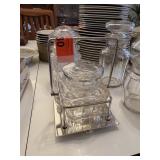 VINTAGE CONDIMENT CRYSTAL JAR / CRUET