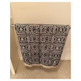 PRETTY  EMBROIDERED BLOCK HAND MADE BLANKET