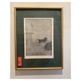 VINTAGE SIGNED KLIPPER ETCHING 4/40