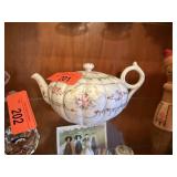 ANTIQUE CHINA TEAPOT MELON SHAPED POSS JAPANESE