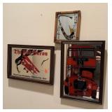 2PC GERMAN / ENGLISH WALL MIRRORS & EGYPTIAN DECOR