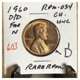 1960-D/D MEMORIAL PENNY CNET RPM-034 HIGH GRADE