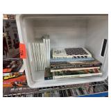 BIN OF MISC KNITTING CRAFT BOOKS