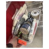 BIN OF TWINE YARN CRAFT MISC