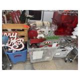 LARGE LOT 2 SHELVES CHRISTMAS ORNAMENTS DECOR
