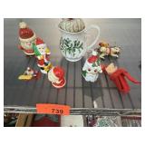 VINTAGE ELF & SEVERAL VINTAGE CHRISTMAS ORNAMENTS