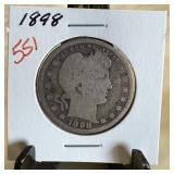 1898 BARBER SILVER QUARTER