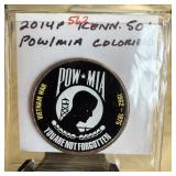 2014 KENNEDY COLORIZED POW/ MIA HALF DOLLAR