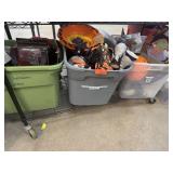 3 TOTES OF HALLOWEEN DECORATIONS