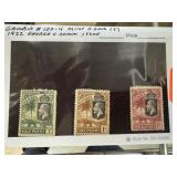 1922 GEORGE V COMM ISSUE GAMBIA # 102-4