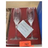 BOXED SET LENOX CRYSTAL CHAMPAGNE FOR TWO
