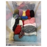 BIN OF MISC YARN SKEINS