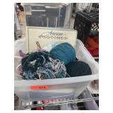 AMERICAN PASTIMES PATTERN BOX AND YARN