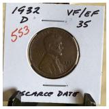 1932-D WHEAT PENNY CENT SCARCE DATE
