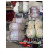 LARGE LOT OF YARN BEE SKEINS